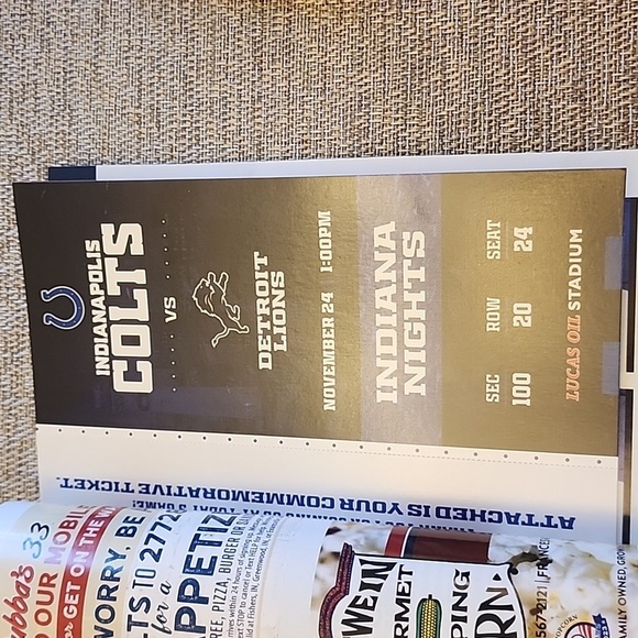 Colts Playing Cards & Gameday Program 11.24.24 - Picture 5 of 6